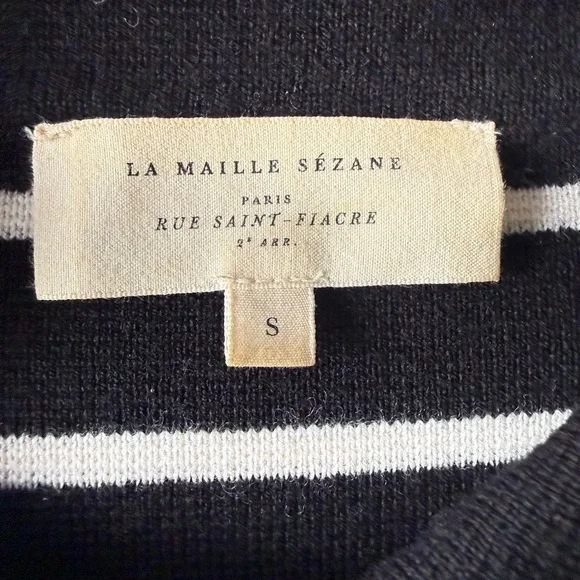 Sezane Betty Cardigan Black and White - Size S - Picture 2 of 3